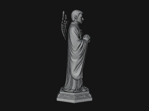 Winged Priest Statue Design 2 - 3D Print Model 3D Print Model
