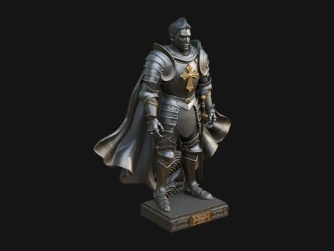 Holy Knight Statue Design 3 - 3D Print Model 3D Print Model