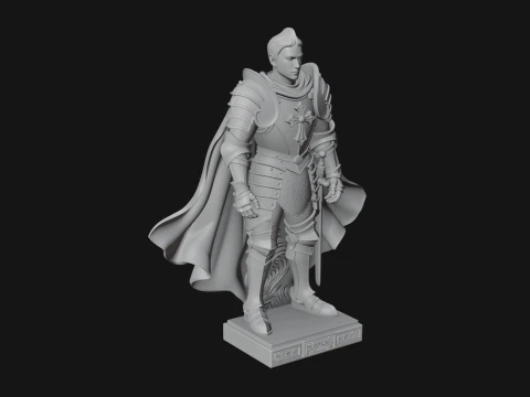 Holy Knight Statue Design 3 - 3D Print Model 3D Print Model