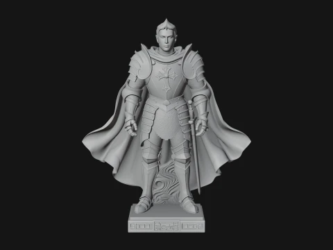 Holy Knight Statue Design 3 - 3D Print Model 3D Print Model
