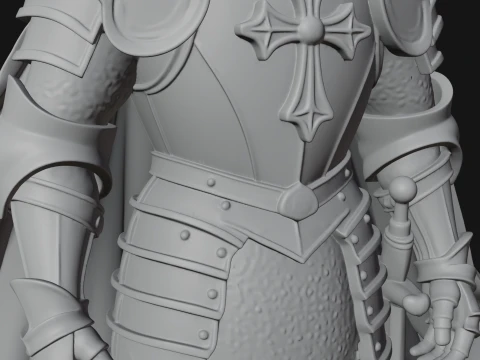 Holy Knight Statue Design 3 - 3D Print Model 3D Print Model