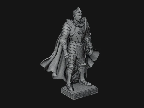 Holy Knight Statue Design 3 - 3D Print Model 3D Print Model