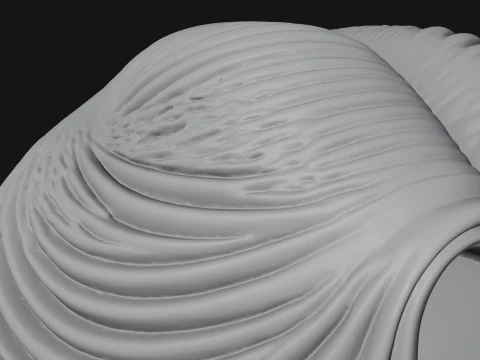 Flowing Hair Woman Bust Statue Design 5 - 3D Print Model 3D Print Model