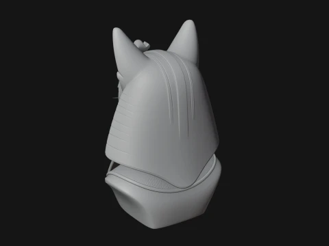 Bastet Cat Goddess Bust Statue Design 1 - 3D Print Model 3D Print Model