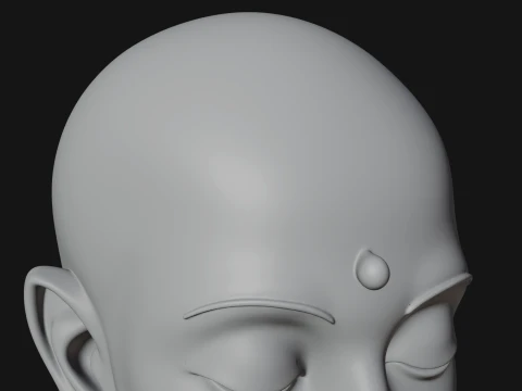 Praying Monk Bust Statue Design 2 - 3D Print Model 3D Print Model