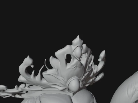 Crowned Winged Angel Bust Statue Design 3 - 3D Print Model 3D Print Model
