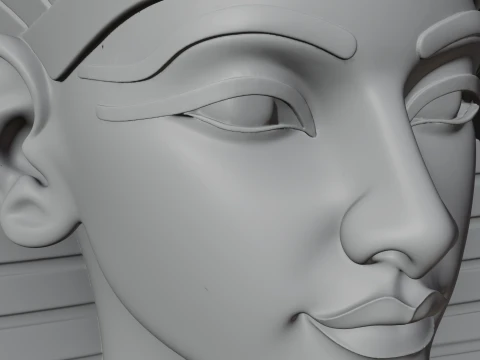 Pharaoh Nemes Bust Statue Design 8 - 3D Print Model 3D Print Model