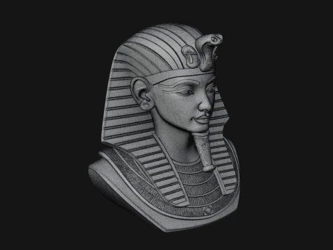 Pharaoh Nemes Bust Statue Design 8 - 3D Print Model 3D Print Model