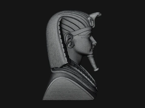 Pharaoh Nemes Bust Statue Design 8 - 3D Print Model 3D Print Model