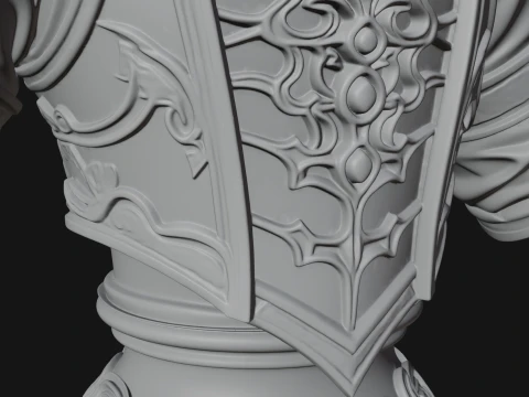 Hooded Crystal Sorcerer Bust Statue Design 6 - 3D Print Model 3D Print Model