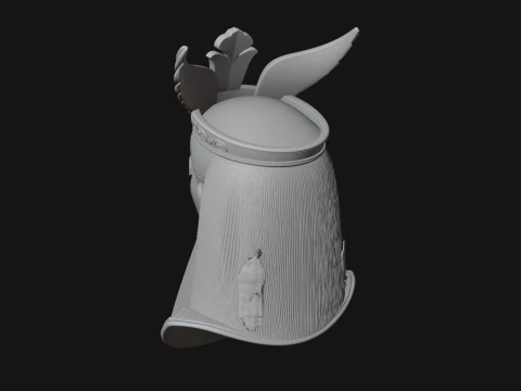 Winged Egyptian Goddess Bust Statue Design 3 - 3D Print Model 3D Print Model