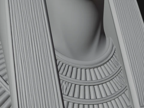 Winged Egyptian Goddess Bust Statue Design 3 - 3D Print Model 3D Print Model