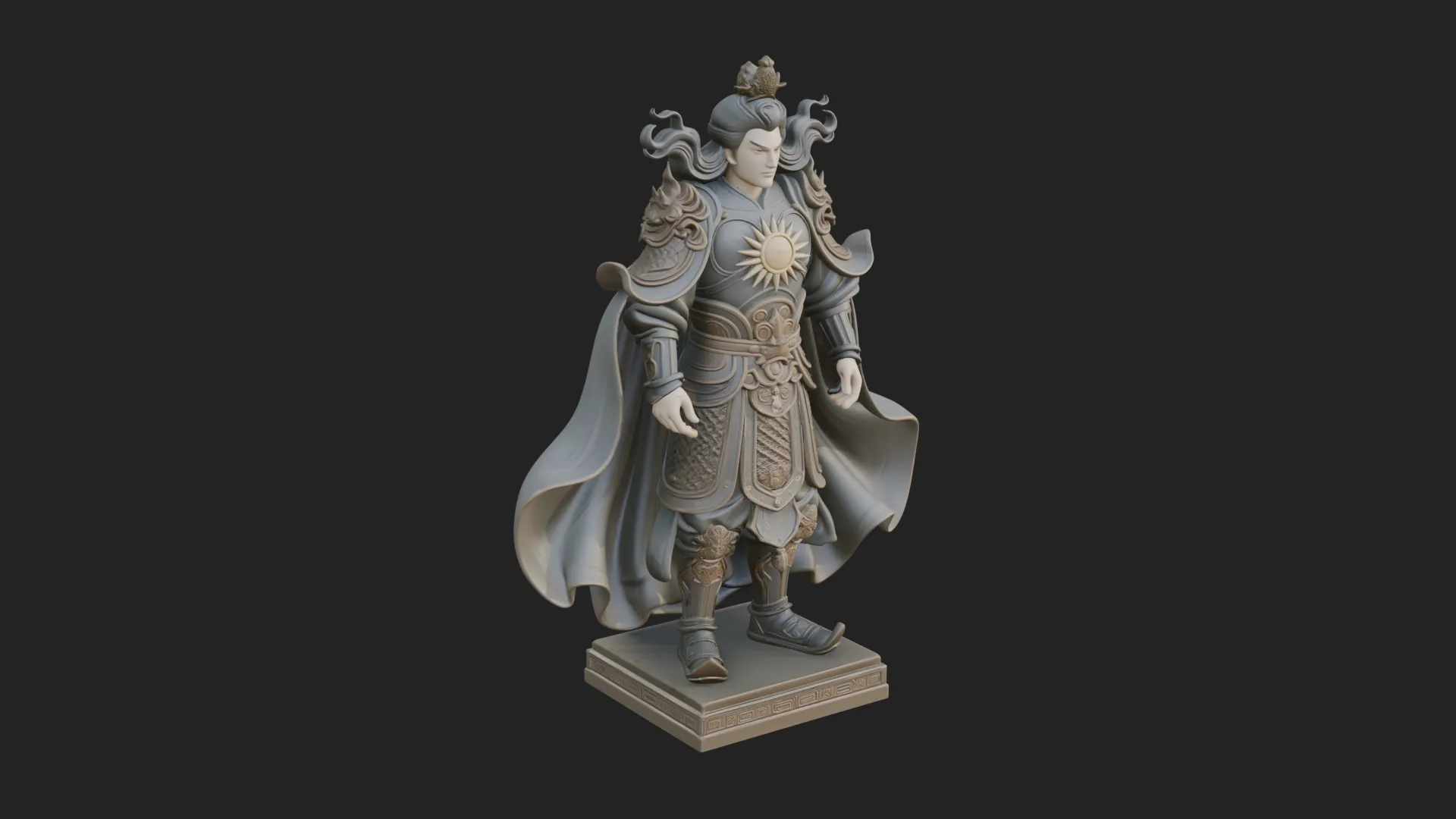 Chinese Immortal Statue Design 1 - 3D Print Model 3D Print Model .c4d .max .obj .3ds .fbx .stl .blend 