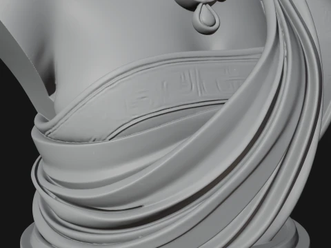 African Queen Bust Statue Design 9 - 3D Print Model 3D Print Model