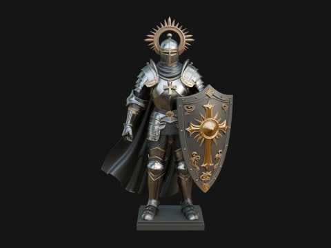 Holy Knight Statue Design 4 - 3D Print Model 3D Print Model