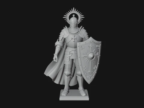 Holy Knight Statue Design 4 - 3D Print Model 3D Print Model