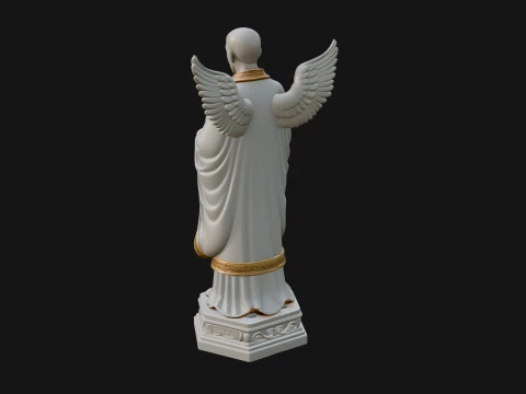 Winged Priest Statue Design 3 - 3D Print Model 3D Print Model