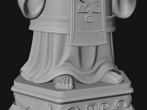 Winged Priest Statue Design 3 - 3D Print Model 3D Print Model