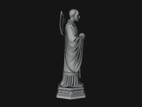 Winged Priest Statue Design 3 - 3D Print Model 3D Print Model