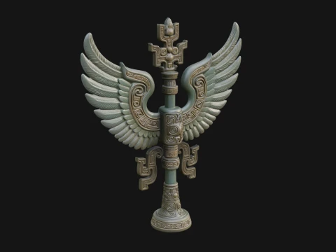 Winged Totem Ornament Design 2 - 3D Print Model 3D Print Model