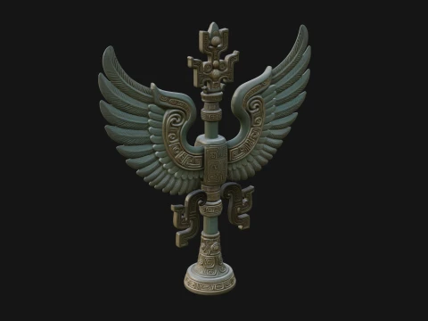 Winged Totem Ornament Design 2 - 3D Print Model 3D Print Model