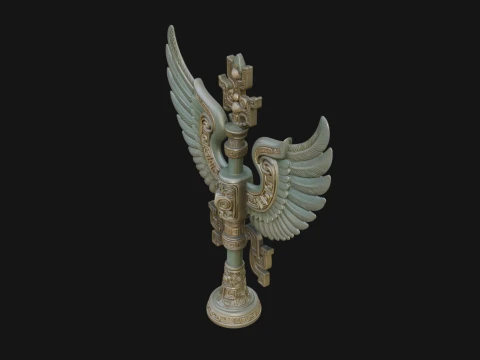 Winged Totem Ornament Design 2 - 3D Print Model 3D Print Model