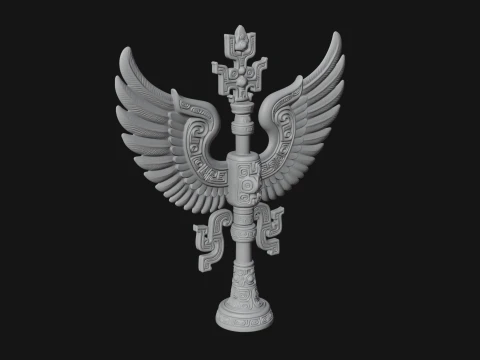 Winged Totem Ornament Design 2 - 3D Print Model 3D Print Model