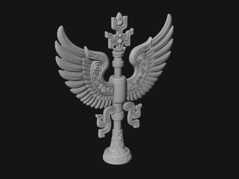 Winged Totem Ornament Design 2 - 3D Print Model 3D Print Model