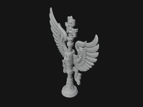 Winged Totem Ornament Design 2 - 3D Print Model 3D Print Model