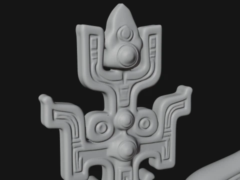 Winged Totem Ornament Design 2 - 3D Print Model 3D Print Model