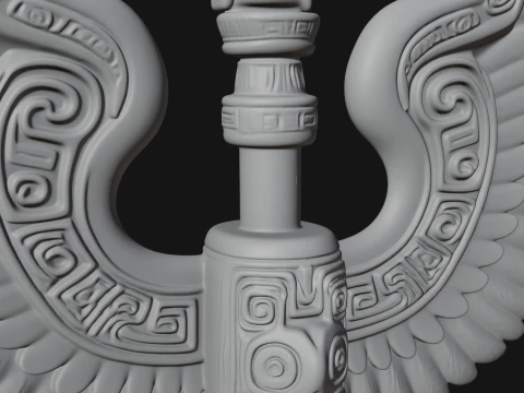 Winged Totem Ornament Design 2 - 3D Print Model 3D Print Model