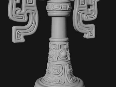 Winged Totem Ornament Design 2 - 3D Print Model 3D Print Model