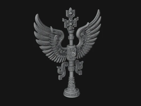 Winged Totem Ornament Design 2 - 3D Print Model 3D Print Model