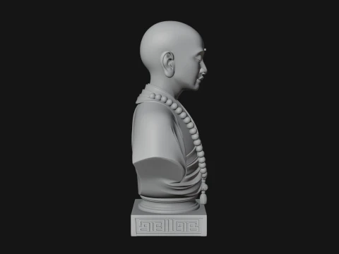 Praying Monk Bust Statue Design 4 - 3D Print Model 3D Print Model