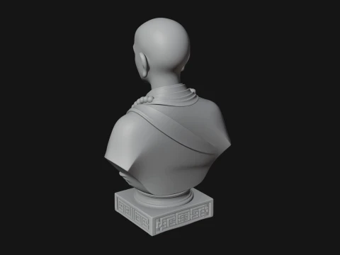 Praying Monk Bust Statue Design 4 - 3D Print Model 3D Print Model