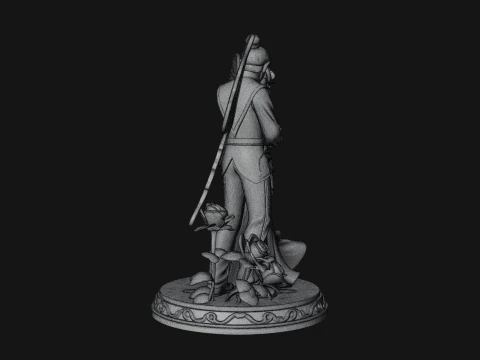 Butterfly Winged Couple Statue Design 3 - 3D Print Model 3D Print Model