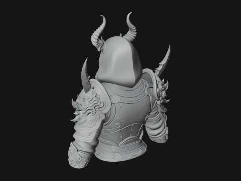 Hooded Crystal Sorcerer Bust Statue Design 7 - 3D Print Model 3D Print Model