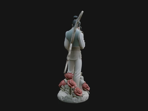 Butterfly Winged Couple Statue Design 4 - 3D Print Model 3D Print Model