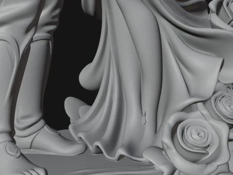 Butterfly Winged Couple Statue Design 4 - 3D Print Model 3D Print Model
