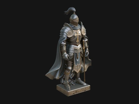 Holy Knight Statue Design 5 - 3D Print Model 3D Print Model
