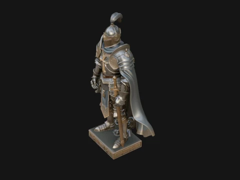 Holy Knight Statue Design 5 - 3D Print Model 3D Print Model