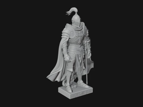 Holy Knight Statue Design 5 - 3D Print Model 3D Print Model