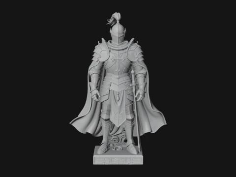 Holy Knight Statue Design 5 - 3D Print Model 3D Print Model