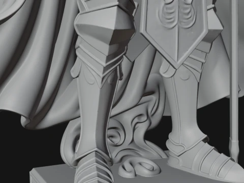 Holy Knight Statue Design 5 - 3D Print Model 3D Print Model