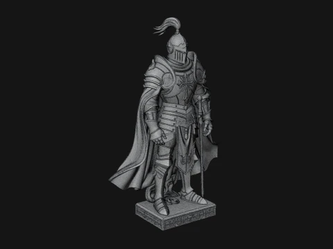 Holy Knight Statue Design 5 - 3D Print Model 3D Print Model
