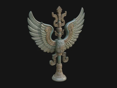 Winged Totem Ornament Design 3 - 3D Print Model 3D Print Model
