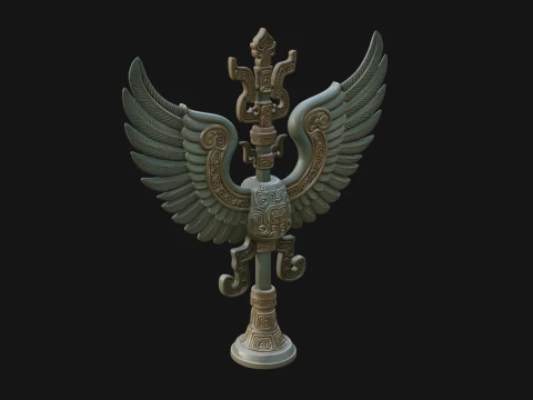 Winged Totem Ornament Design 3 - 3D Print Model 3D Print Model