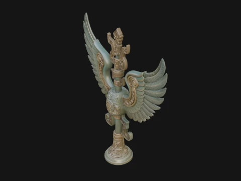 Winged Totem Ornament Design 3 - 3D Print Model 3D Print Model