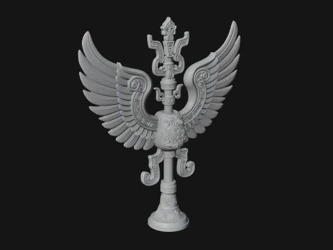 Winged Totem Ornament Design 3 - 3D Print Model 3D Print Model
