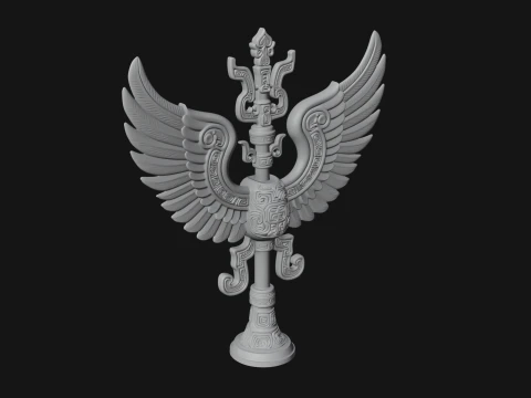 Winged Totem Ornament Design 3 - 3D Print Model 3D Print Model